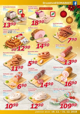 akční leták ESO MARKET 19.12.2018-31.12.2018