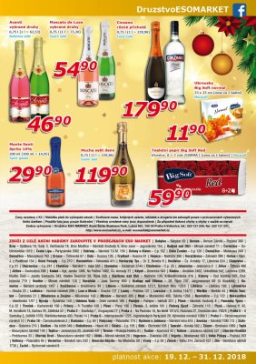 akční leták ESO MARKET 19.12.2018-31.12.2018