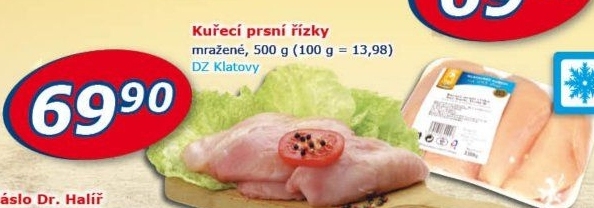 Kuřecí prsní řízky mražené DZ Klatovy