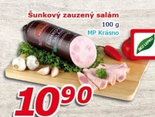 Salám šunkový zauzený Krásno