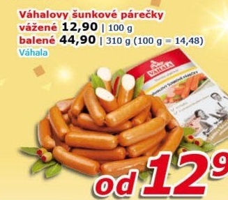 Párečky šunkové Váhalovy Váhala