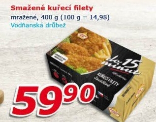 Kuřecí filety smažené mražené Vodňanské kuře