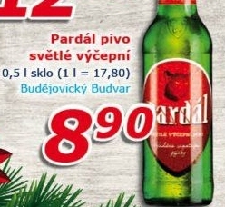 Pivo světlé výčepní 10° Pardál