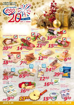 akční leták ESO MARKET 19.12.2018-31.12.2018