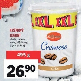Jogurt krémový ochucený Milbona