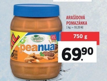 Arašídová pomazánka Peanua Sympathica - Lidl akcniletaky.com