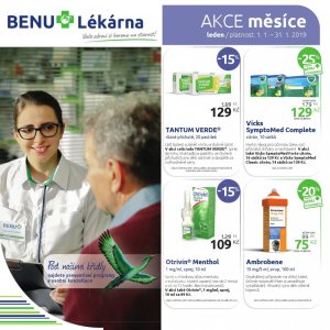 akční leták BENU Lékárna 1.1.2019-31.1.2019