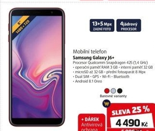 Mobilní telefon Samsung Galaxy J6+