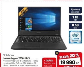 Herní notebook Lenovo Legion Y530-15