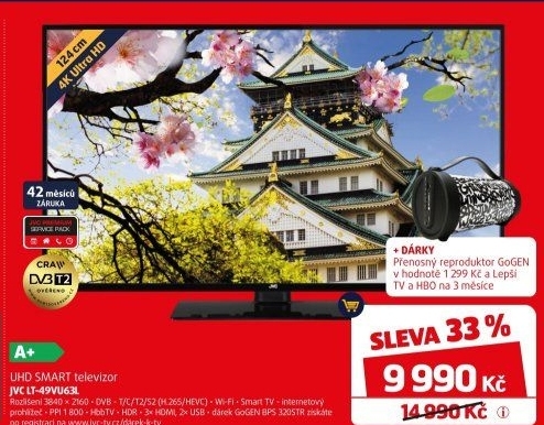 Smart 4K UHD televize JVC LT 49VU63L
