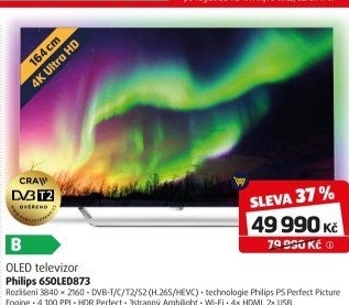 Smart 4K Ultra HD televize Philips 65OLED873