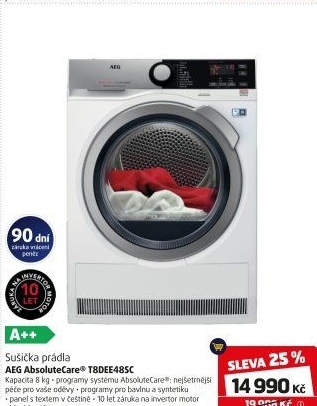 Sušička AEG AbsoluteCare T8DEE48SC