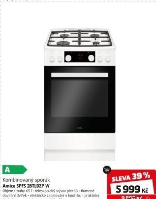 Kombinovaný sporák Amica SPFS 28TLDZP W