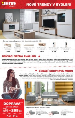 akční leták Jena nábytek 21.1.2019-10.2.2019