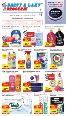 akční leták Barvy a laky drogerie 22.1.2019-9.2.2019