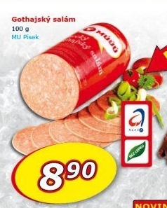 Salám Gothaj Maso uzeniny Písek