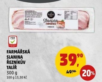Farmářská slanina Řezníkův talíř