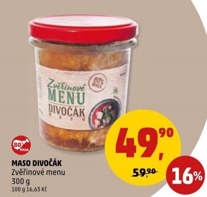 Zvěřinové menu divočák ve skle