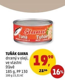 Tuňák drcený v oleji Giana