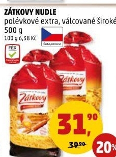 Polévkové nudle Zátkovy