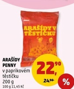 Arašídy v těstíčku Penny