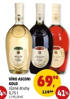 Vína Gold Asconi