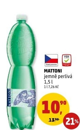 Přírodní voda Mattoni