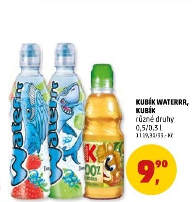 Ochucená voda Waterrr Kubík