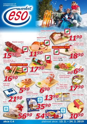 akční leták ESO MARKET 13.2.2019-24.2.2019