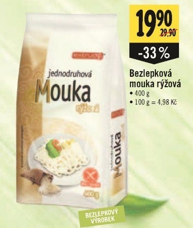 Mouka rýžová bez lepku Extrudo