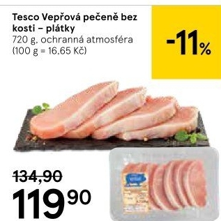 Vepřová pečeně bez kosti Tesco