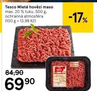 Hovězí mleté maso Tesco