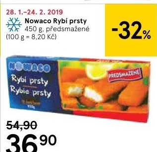 Rybí prsty předsmažené mražené Nowaco
