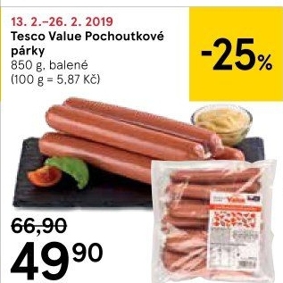 Párky pochoutkové Tesco Value