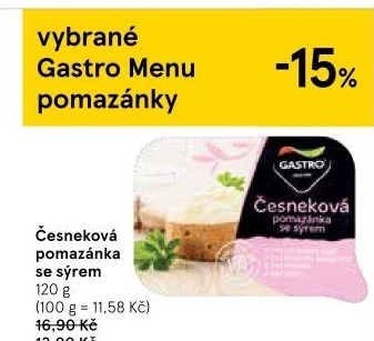 Česneková pomazánka se sýrem Gastro