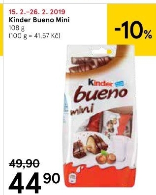 Tyčinky čokoládové Mini Bueno Kinder
