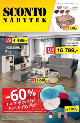 akční leták Sconto nábytek 13.2.2019-26.2.2019