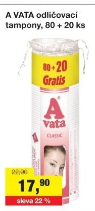 Odličovací tampony A Vata