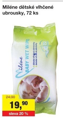 Vlhčené ubrousky dětské Miléne