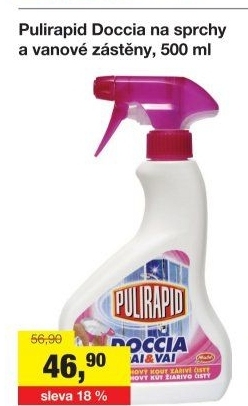 Čistič na sprchové kouty Doccia Pulirapid