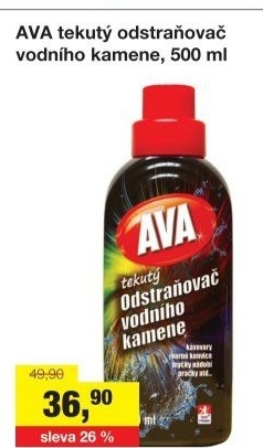 Odstraňovač vodního kamene tekutý AVA