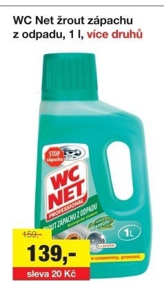 Čistič Žrout zápachu WC Net