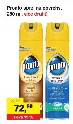 Čistič na nábytek ve spreji Pronto