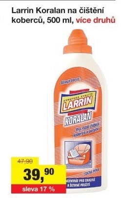 Čistič koberců Koralan Larrin