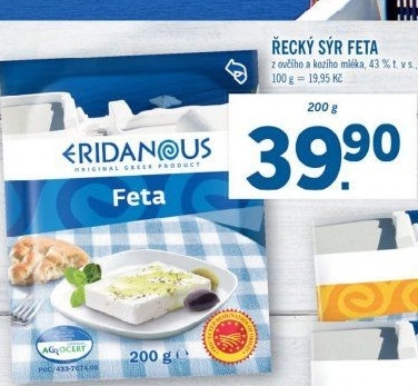 Sýr Feta řecký Eridanous - Lidl akcniletaky.com