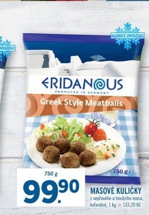 Kuličky masové mražené Eridanous