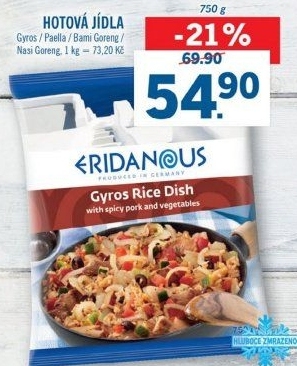 Gyros mražený Eridanous