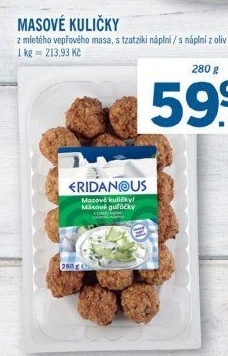 Kuličky masové s náplní Eridanous