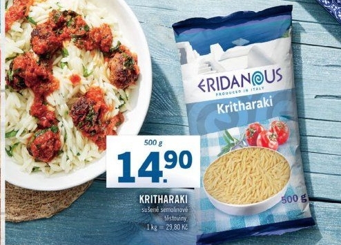 Semolinové těstoviny Eridanous