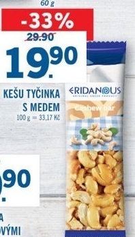 Tyčinka s oříšky kešu Eridanous